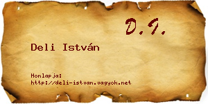 Deli István névjegykártya