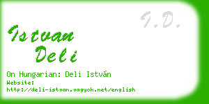 istvan deli business card